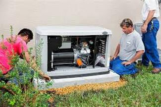 Electrician installing generator Dearborn MI